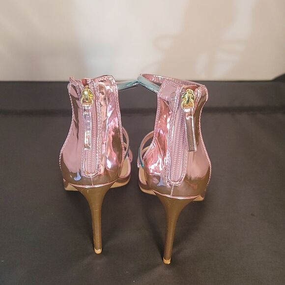 BRAND NEW BEBE&CO MULTI-COLOR STRAP ROUND-TOE HIGH HEEL STILETTOS SANDAL - Picture 7 of 16